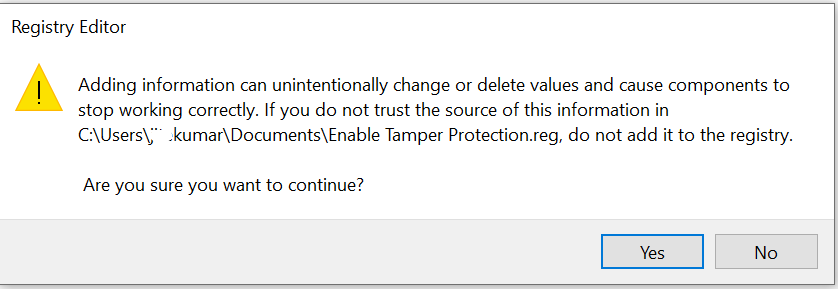 Protect Security Settings with Tamper Protection in Windows 4 Enable Tamper Protection using Registry