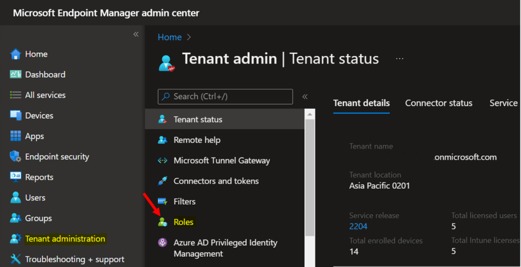 Allow Unlicensed Admin to Access Intune 1 Click on Roles - Allow Unlicensed Admin to Access Intune