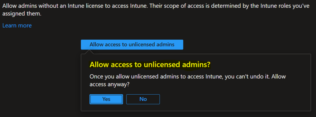 Click on Yes to allow access