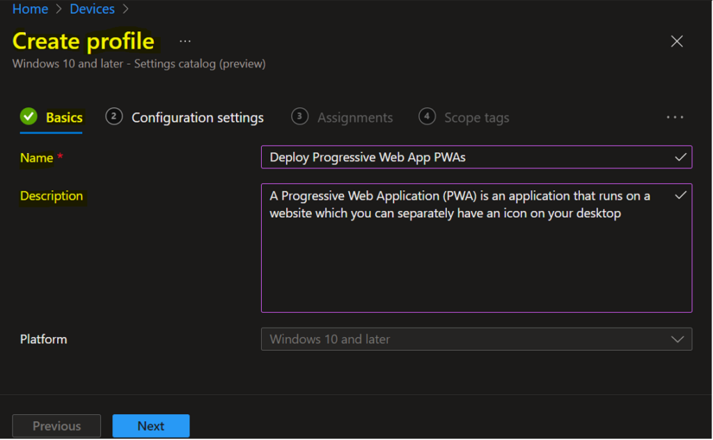 Deploy Progressive Web App PWAs Using Intune 3