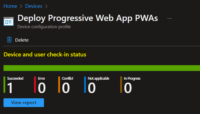 Intune Reporting - Deploy Progressive Web App PWAs Using Intune 