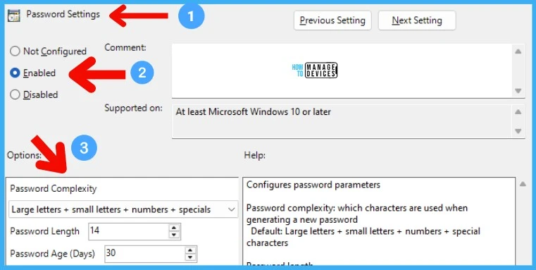 Azure AD LAPs Group Policy Settings for Windows 11 11