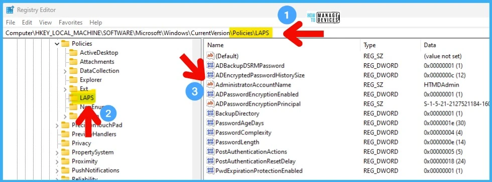 Azure AD LAPs Group Policy Settings for Windows 11 13