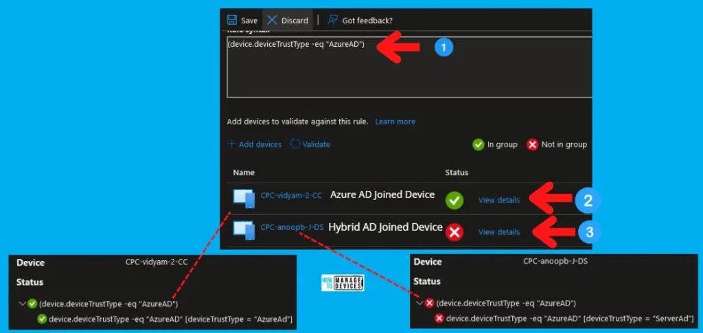 Create AAD Dynamic Groups based on Domain Join Type Hybrid Azure AD and Azure AD 11