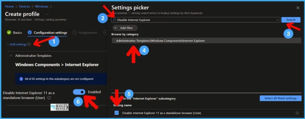 Disable IE 11 Browser using Intune 2