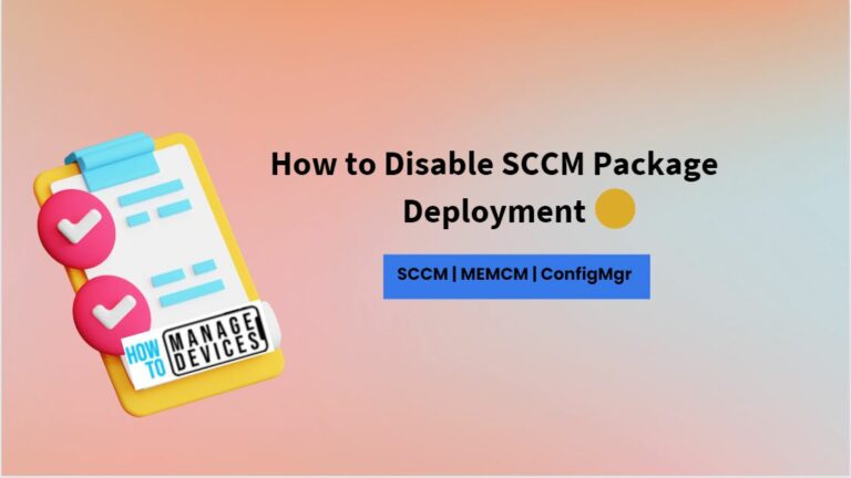 Disable SCCM Package Deployment