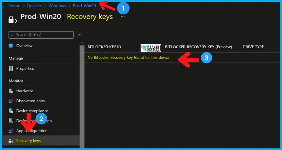 Easy way to Get SCCM BitLocker Recovery Key for a Device 9