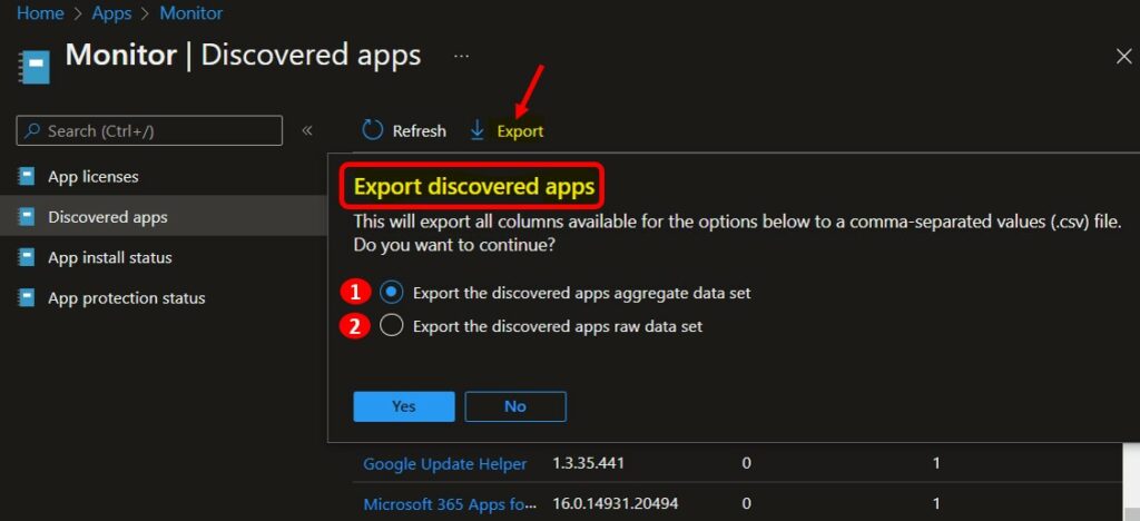 Export Discovered Apps - Get Application Version Details From Intune 3