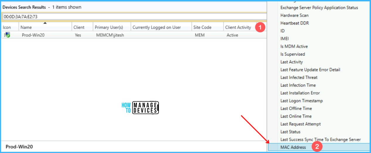 how to find mac address in sccm 2012 how to find mac address in sccm 2012