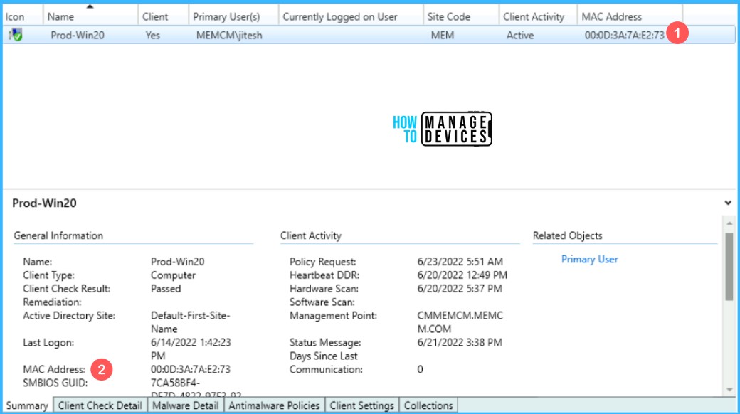 Find Device From MAC Address Using SCCM Query HTMD Blog