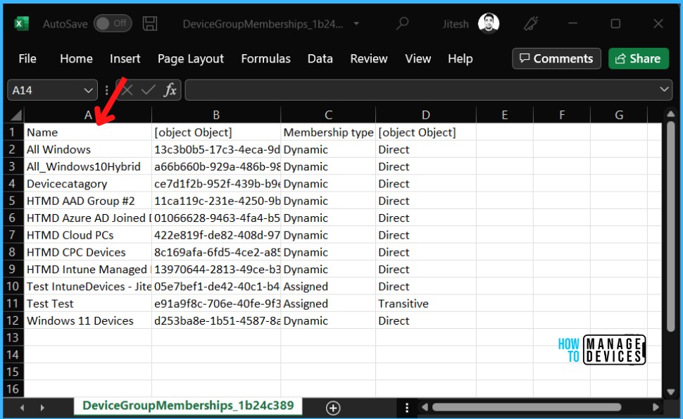 Export Intune Device Group Membership Report 7