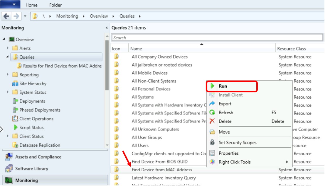 Find Device From MAC Address Using SCCM Query HTMD Community Modern