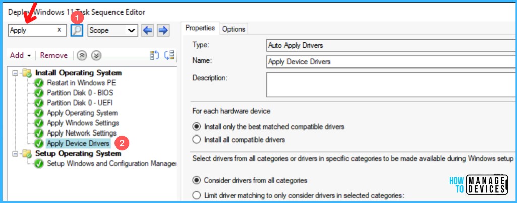 Search - SCCM Task Sequence Condition Step