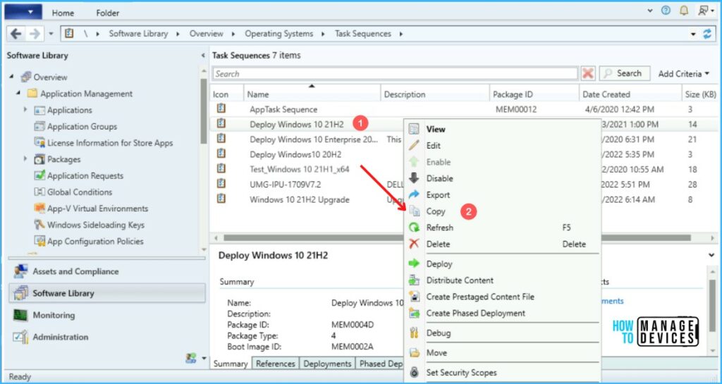 Select Task Sequence - Easy Steps to Copy SCCM Task Sequence 1