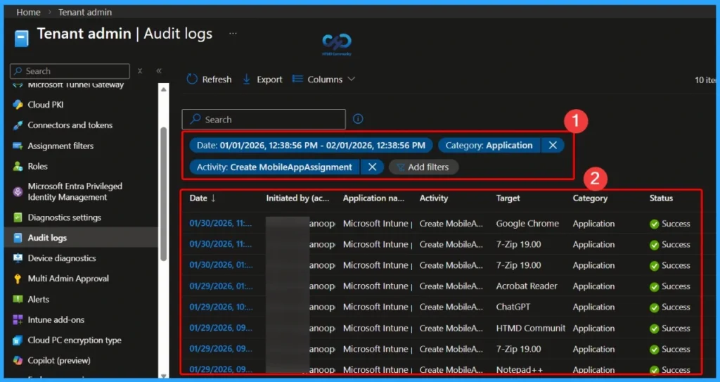 How to Track Who Modified an Intune App Deployment using Audit Logs - Fig.9