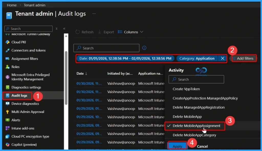How to Track Who Modified an Intune App Deployment using Audit Logs - Fig.11