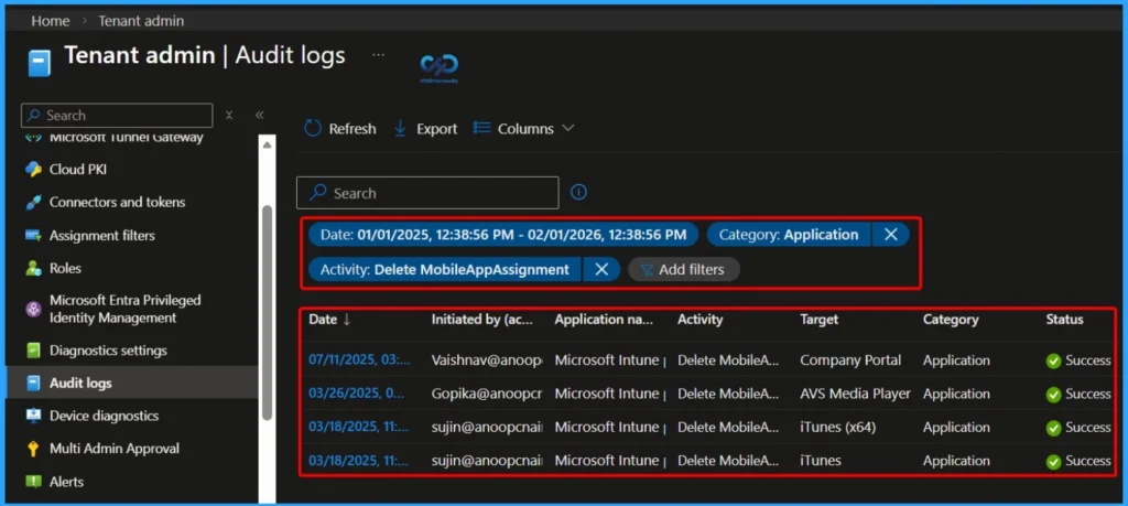 How to Track Who Modified an Intune App Deployment using Audit Logs - Fig.12