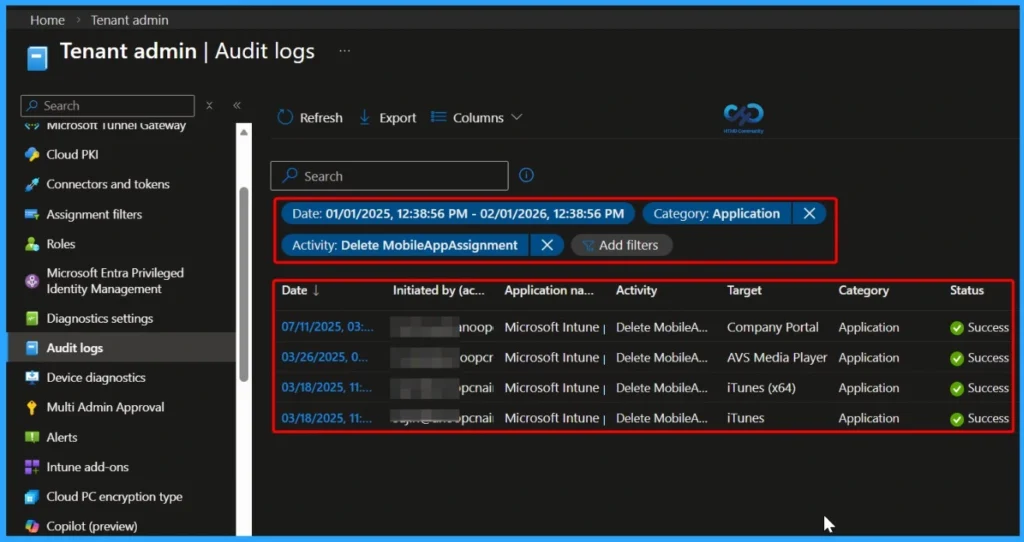 How to Track Who Modified an Intune App Deployment using Audit Logs - Fig.13