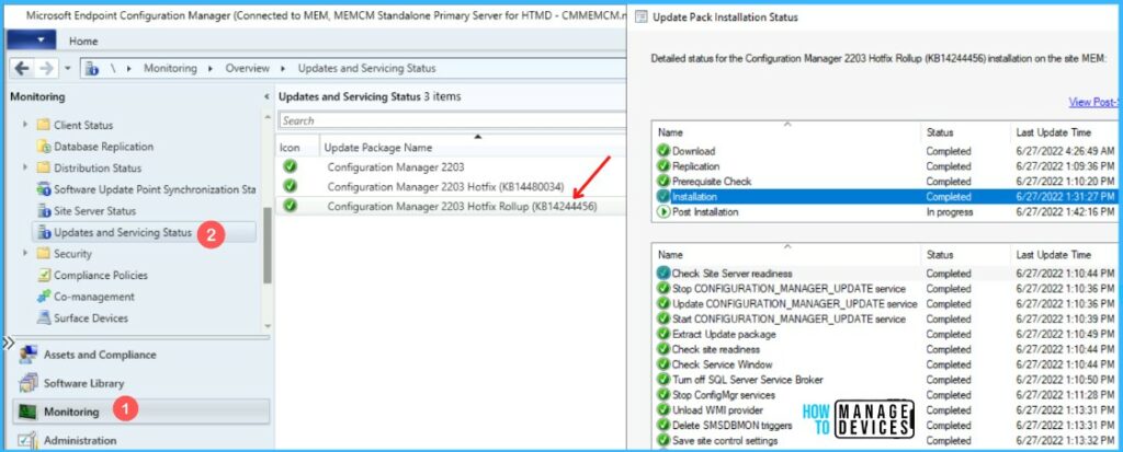 Installation Status - Verification of Successful Installation of KB14244456 Hotfix Rollup Update