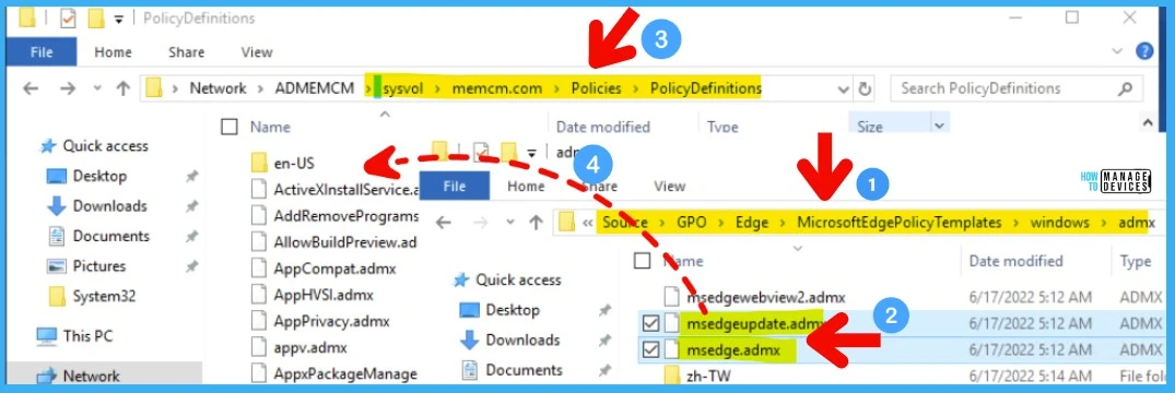 Copy Admx files - Add Microsoft Edge Administrative Template to Active Directory 9