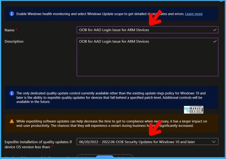 Out-of-band Patches to FIX Login Issues with Azure Active Directory Microsoft 365 services | ARM Devices 1 Intune WUfB - Out-of-band security update to FIX Login Issues with Azure Active Directory Microsoft 365 services