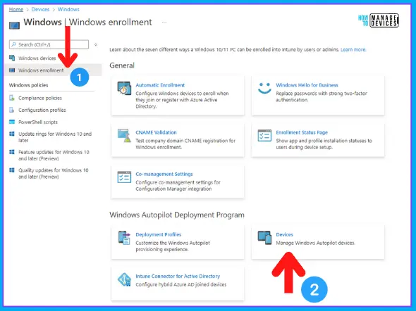 Click on Devices - PowerShell Script to Add or Modify Group Tag of Autopilot Devices in Intune