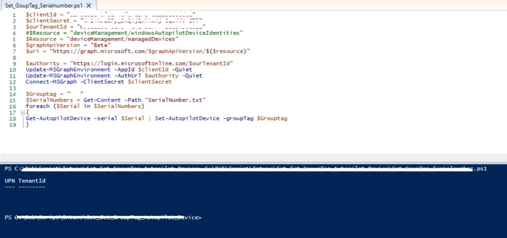 Set Group Tag Details - PowerShell Script to Add or Modify Group Tag of Autopilot Devices in Intune