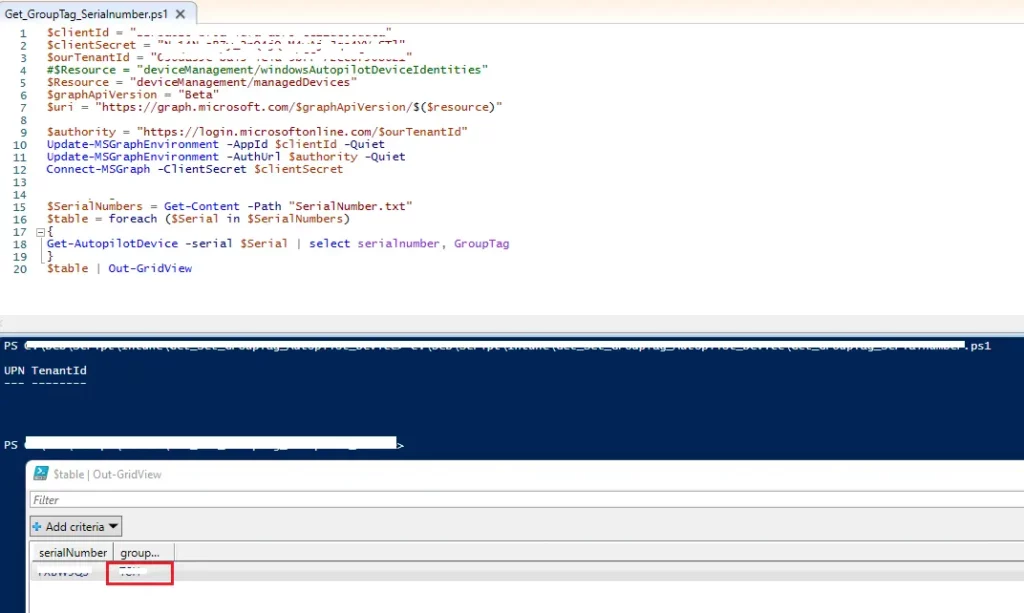Get Group Tag Details - PowerShell Script to Add or Modify Group Tag of Autopilot Devices in Intune