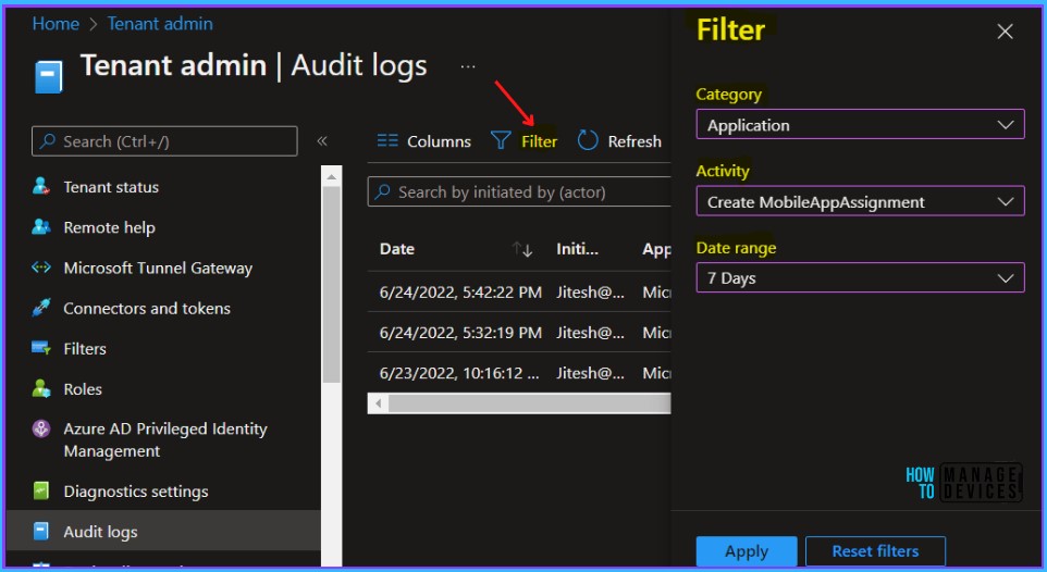 Create Intune App Deployment - Track Who Modified Intune App Deployment From Audit Reports 2