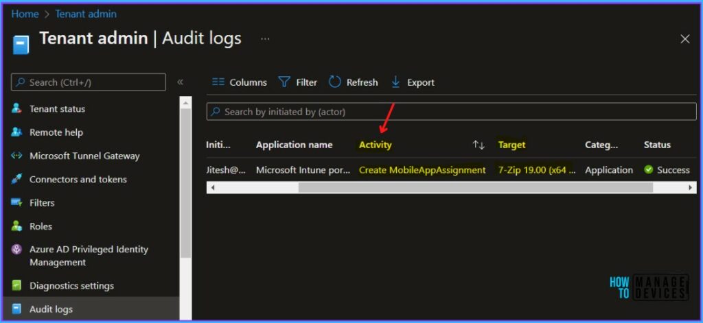 Create Intune App Assignment - Track Who Modified Intune App Deployment From Audit Reports 3