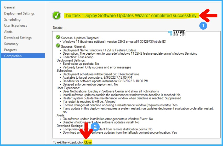 Windows 11 22H2 Upgrade using SCCM Feature Update Option 17