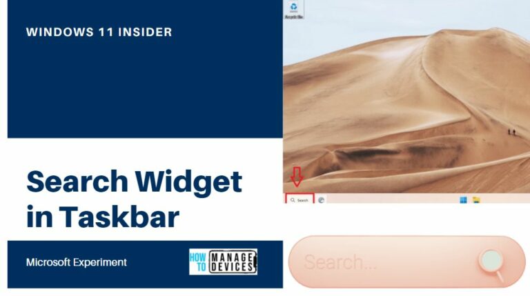 Windows 11 Search Widget in the Taskbar main