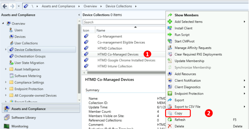 Select Copy - Duplicate SCCM Collection using Device Collections Wizard 2