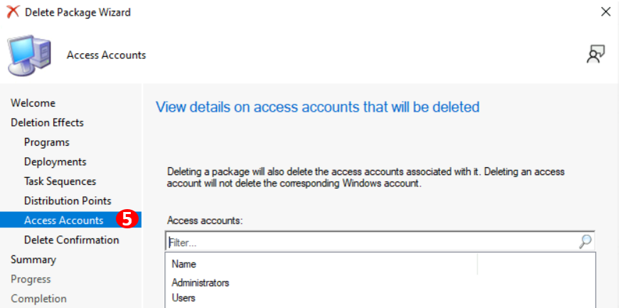 Package Access Accounts - Easy Steps to Delete Package In SCCM 7