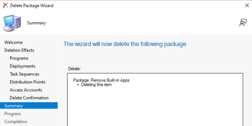 Summary - Easy Steps to Delete Package In SCCM 9
