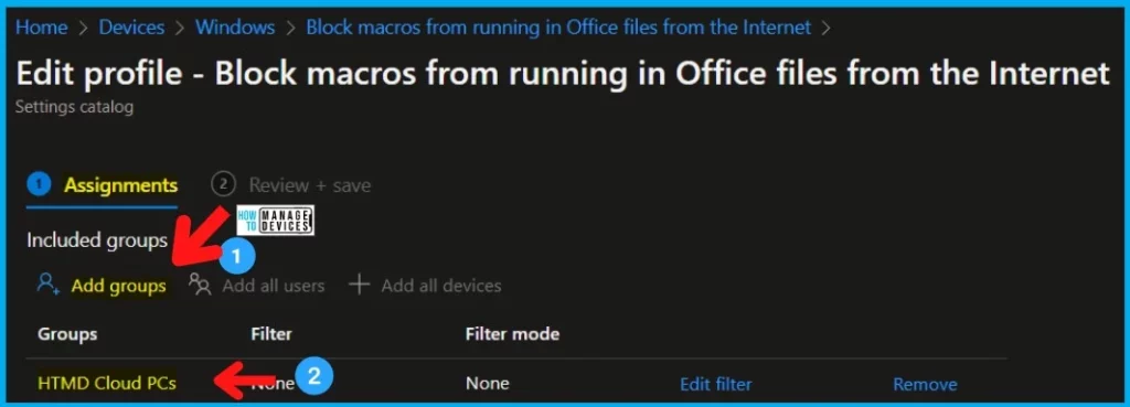 Block Internet Macros for Office Applications using Intune Group Policy 05