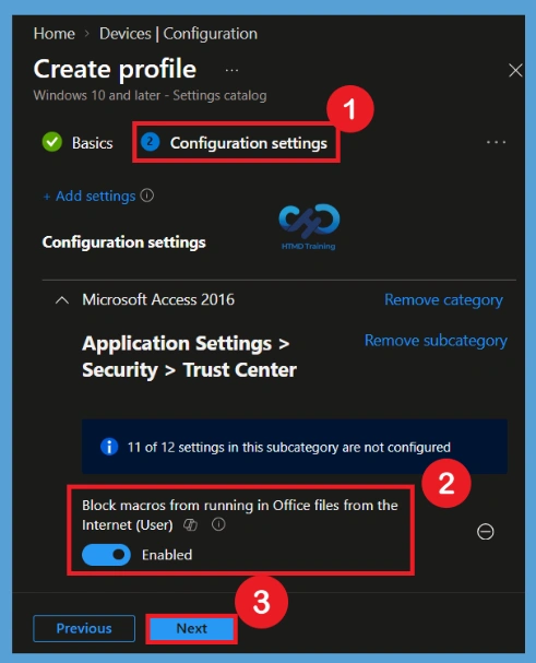 Block Internet Macros for Office Applications to Prevent Security Threats using Intune Policy 7 Block Internet Macros for Office Applications to Prevent Security Threats using Intune Policy - Fig.6