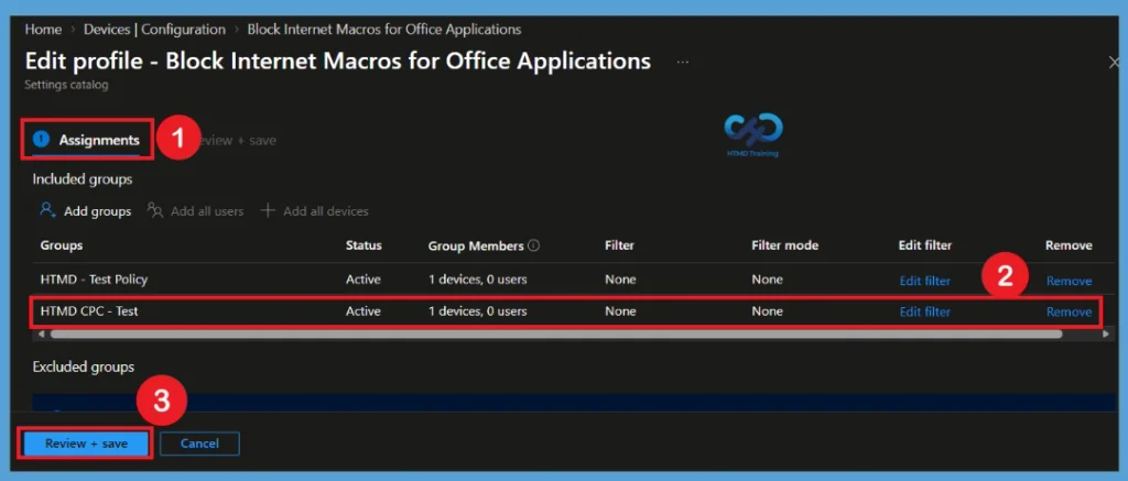 Block Internet Macros for Office Applications to Prevent Security Threats using Intune Policy 13 Block Internet Macros for Office Applications to Prevent Security Threats using Intune Policy - Fig.12