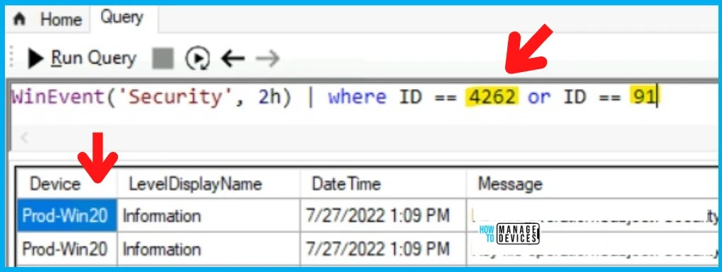 Check WinRM Event ID Details using SCCM CMPivot 8