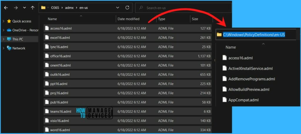 Copy Adml files - ADMX Group Policy Templates for Office 365 All Office Versions 9