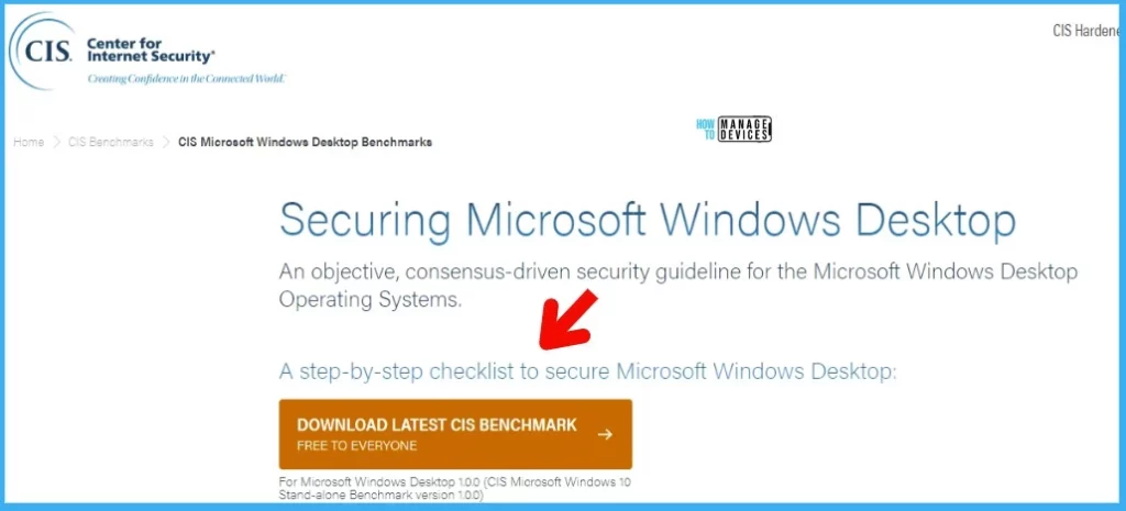 Download Intune CIS Benchmark for Windows 10 or Windows 11 4