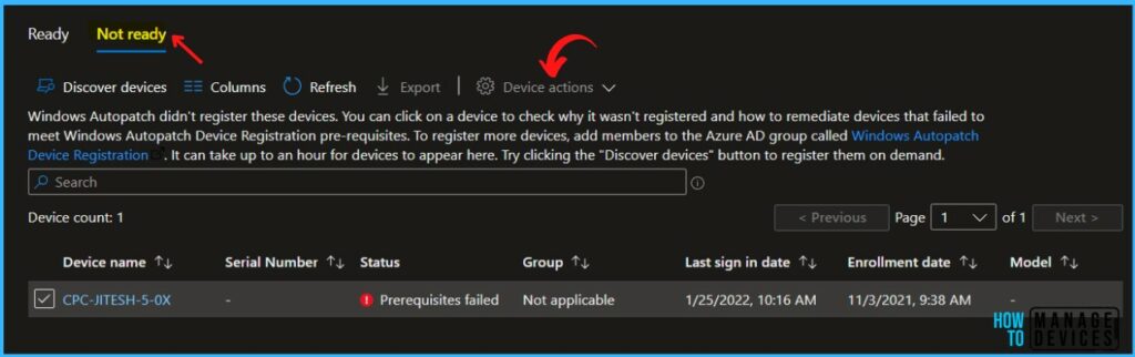 Exclude Device from Windows Autopatch 7 Windows Autopatch Device Actions Option Grayed Out