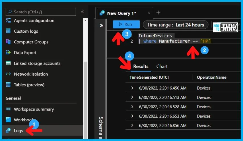 Intune Diagnostics Settings Log Analytics KQL Queries Azure Subscription Missing Issue 9