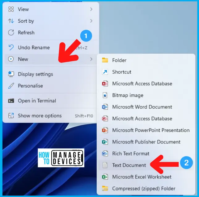 Features of Notepad in Windows 11 from Desktop