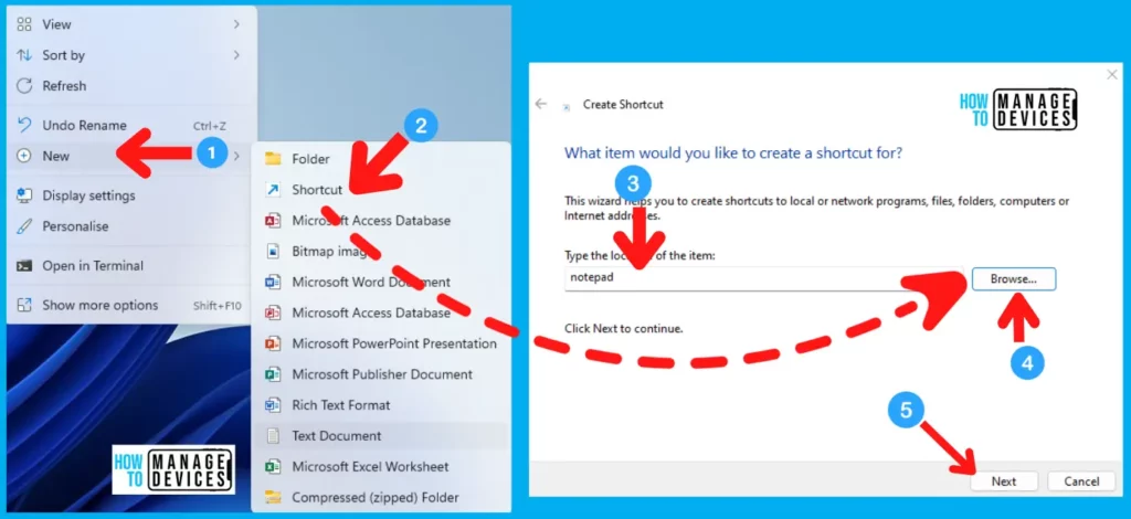 Features of Notepad in Windows 11 Shortcut option