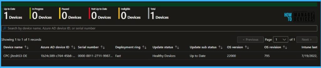 Intune Reporting - Windows Autopatch Quality Updates Report In Intune MEM Portal 6