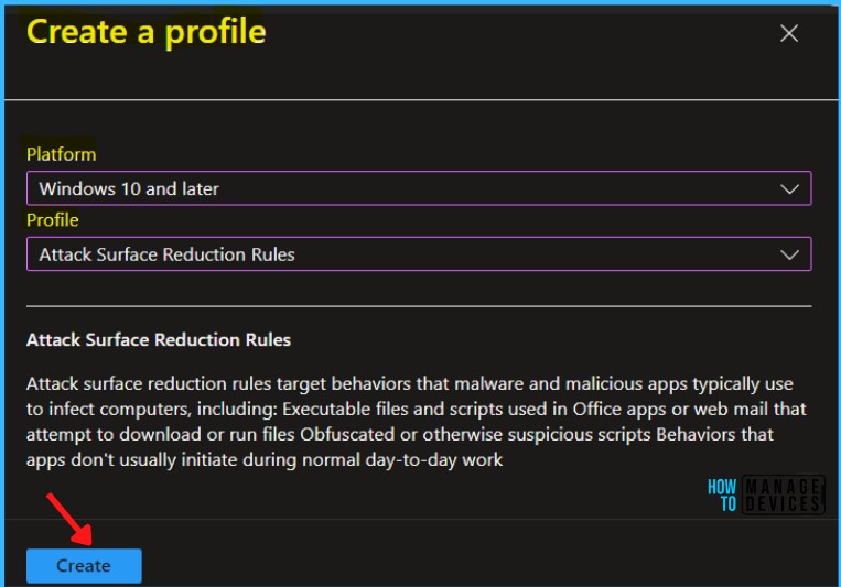 Configure Attack Surface Reduction ASR Rules in Intune Fig.2