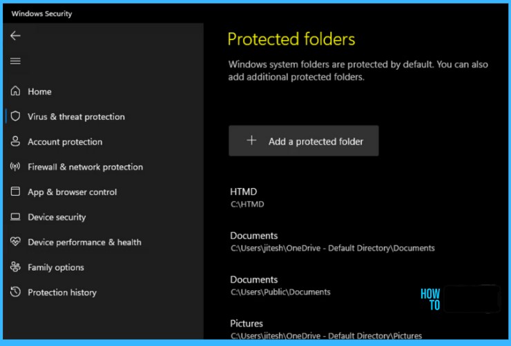 Windows System Protected Folders 
