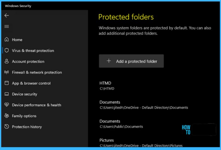 Windows System Protected Folders 