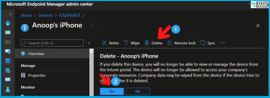 Intune Delete action no longer Retire iOS and Android Devices 2